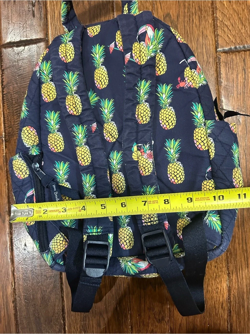 🏝️VERA BRADLEY Mini Backpack Purse Toucan Party Pineapples Small Bookbag Quilted